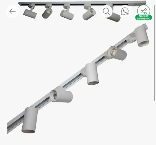 NOVO Kit trilho eletrificado + 4 spots LED