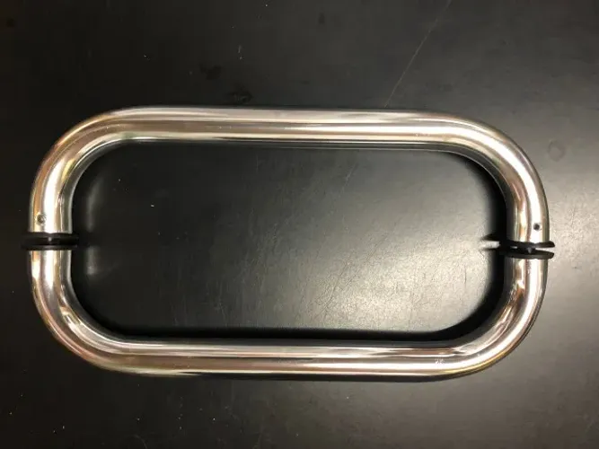 puxador tubular cromado
