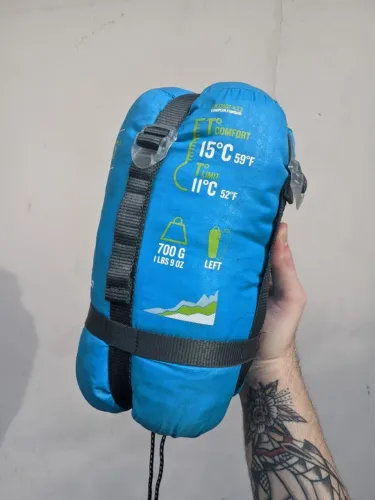 saco de dormir quechua forclaz 15 semi novo trilha trekking montanha viagem camping