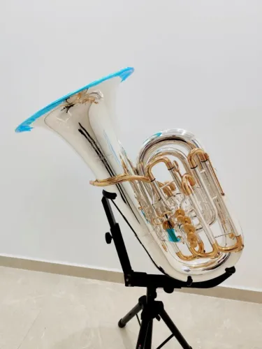 Tuba 5/4 HS Musical TB1E Mib - Prata c/ Ouro - NOVA - Aceito trocas - Parcelo 18x