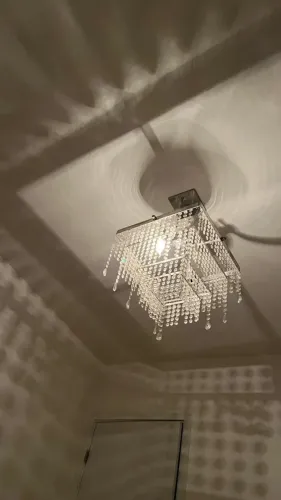 LUSTRE DE CRISTAL E INOX