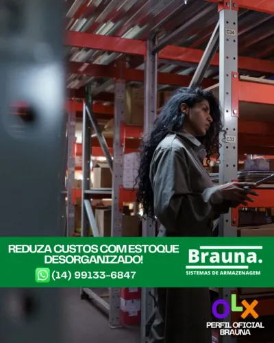 Estante Média Brauna - Cargas de 300 a 800 kg por Nível