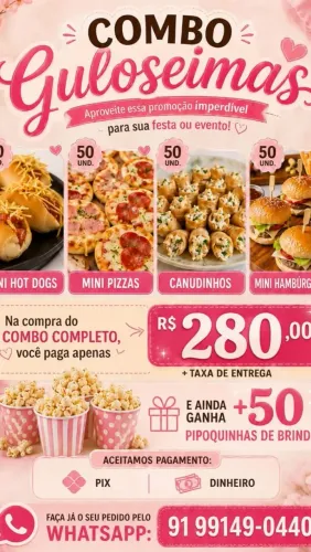 Kit guloseimas: 280,00