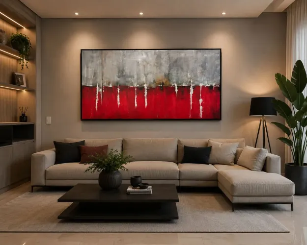 Quadro tela abstrata pintura a óleo