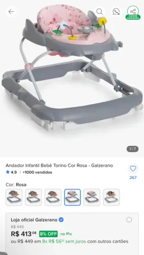 Andador infantil galzerano