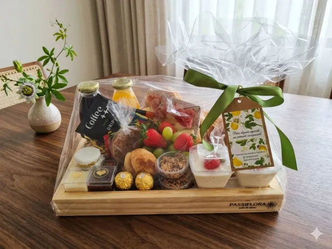 Cesta de café da manhã