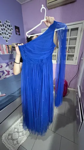 Vestido de festa brilhoso Azul royal !
