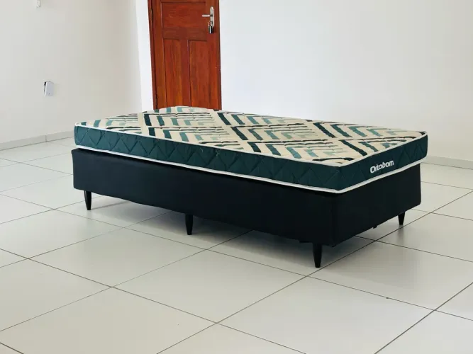 Cama solteiro base colchão Pro Saúde Ortobom
