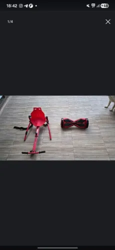 Hoverboard vermelho + carrinho