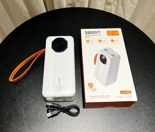 Power Bank 30000mAh 22.5W - Alta capacidade