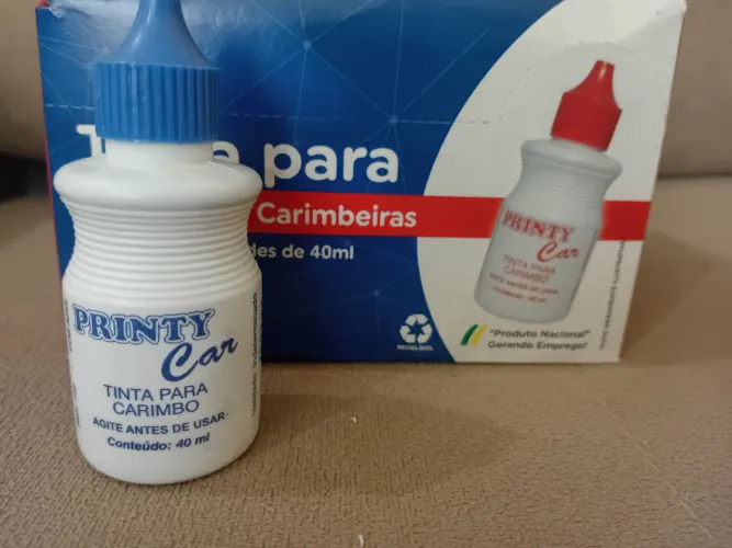 Tinta para Carimbo unidades. Cor azul