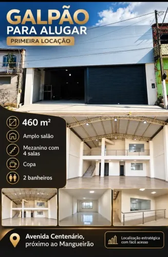 Galpao na Centenário, servindo para loja de carro, igreja, depósito e etc..