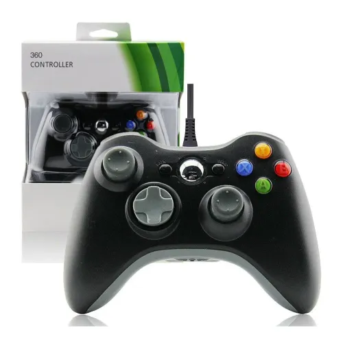 Controle Xbox 360 Pc Com Fio Novo Na Caixa Pronta Entrega