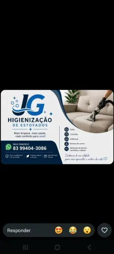 Higienizacao de estofados