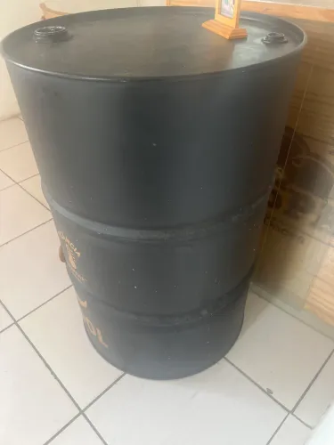 Tonel latão preto tampa fixa