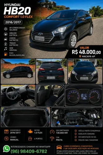 Hyundai HB20 Comf./c.plus/c.style 1.0 Flex 12V 2017