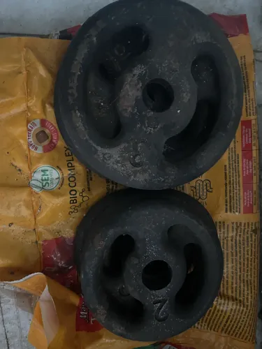 8 conjunto de anilhas vazadas de ferro fundido