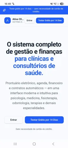 O sistema completo de gestão e finanças<br>para clínicas e consultórios de saúde.
