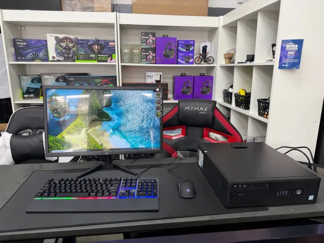 Hp elitedesk pronta para trabalho! Completa. I5 6ºgen, 8 de ram ddr4, SSD 240, monitor 22