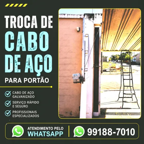 Troca De Cabo de Aço Para Portão