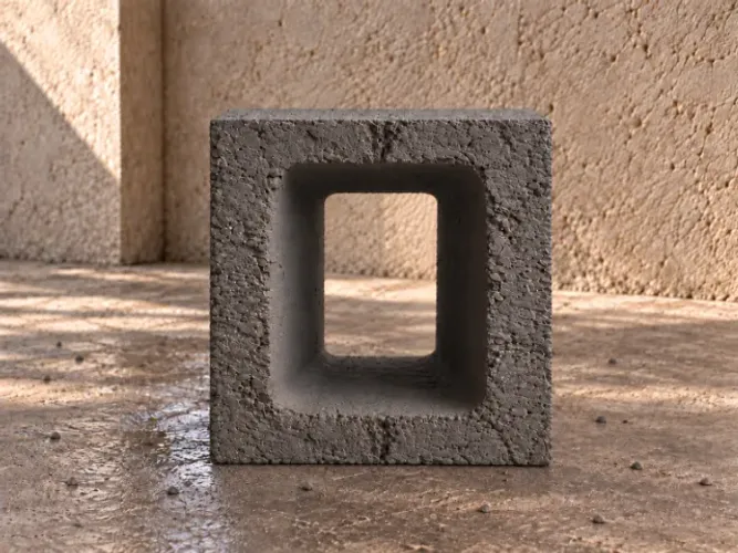 Meio bloco de concreto 19x19x19 cm - R$ 5,00/un à vista
