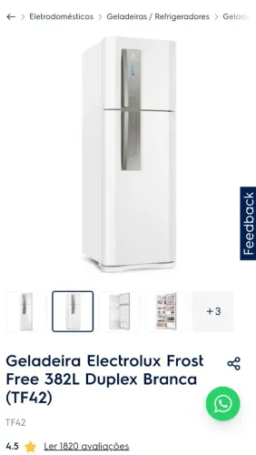 Geladeira Electrolux Frost Free 382L Duplex Branca (TF42)