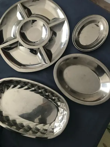 Conjunto travessas aço inoxidável