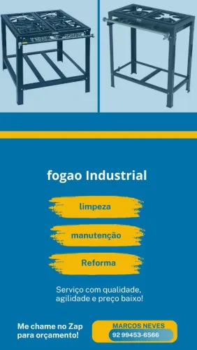Manutenção em fogão industrial e Chapa de lanche e fritadeira 