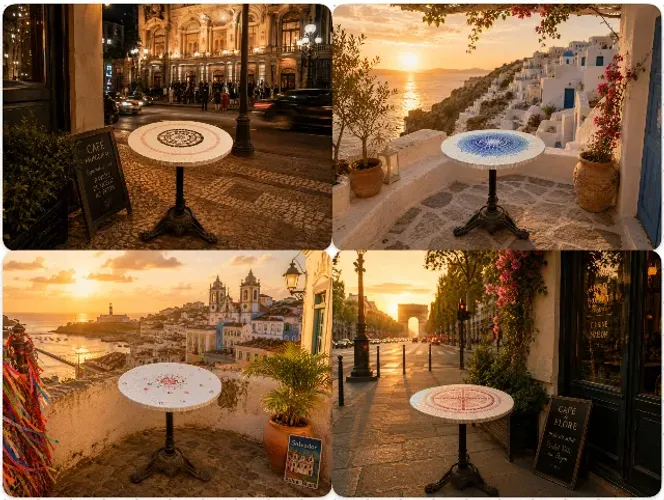 Mesas em Mosaico (R$ 279,00 cada mesa)