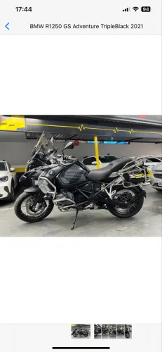 BMW GS 1250 Adventure Premium Triple black 30 litros impecável