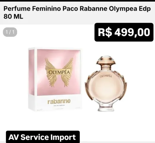 Perfume feminino Olympea - AV Service Import 