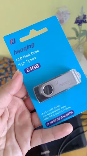 pen drive metálico 64gb usb high speed haoqing novo lacrado