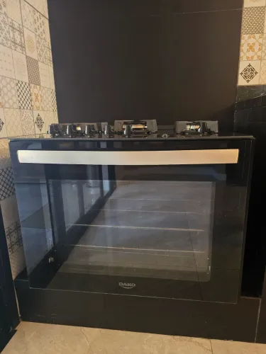 Fogão de Embutir 5 Bocas Preto com Mesa de Vidro Supreme Bivolt Dako