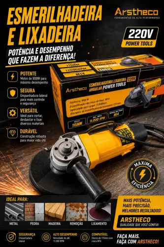 Esmerilhadeira e lixadeira 900w