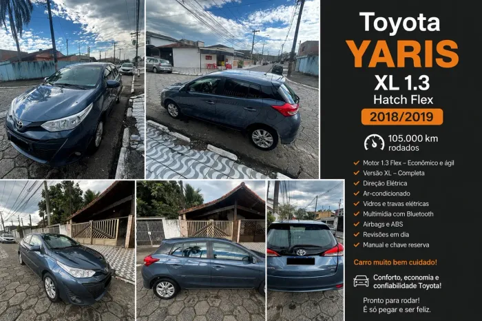 Toyota Yaris XL 1.3 Flex 16V 5P Mec. 2019