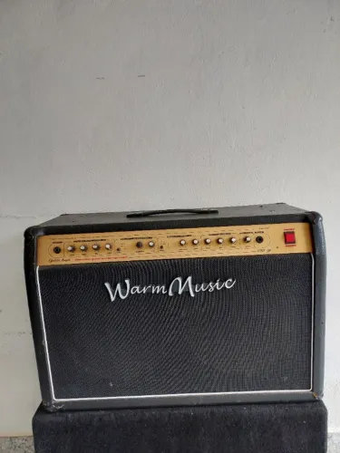 caixa de guitarra warm music 200 w dois alto falantes de 12 com três canais e reverb mola