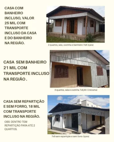 Casas de madeira para retirar do local