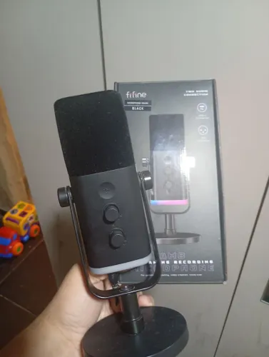 Microfone Fifine AM8 RGB USB-C + XLR ( live sem ruído)