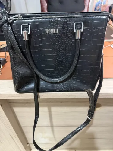 Bolsa Santa Lolla Croco Preta