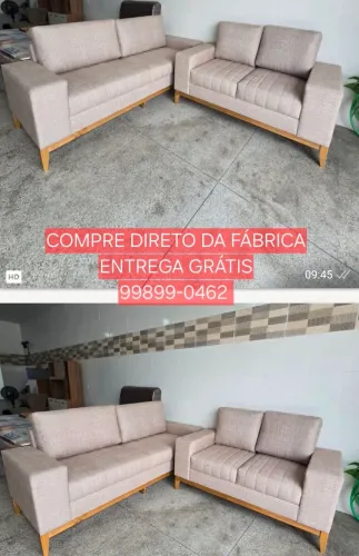 Sofá conjunto 2 e 3 lugares com Entrega Grátis