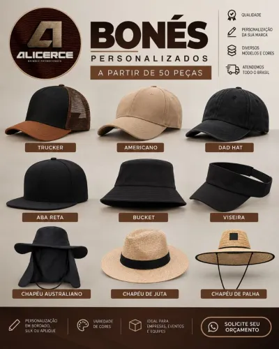 Bonés e Chapéus Personalizados 