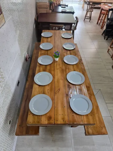Mesas novas rústica  para área gourmet área churrasco 