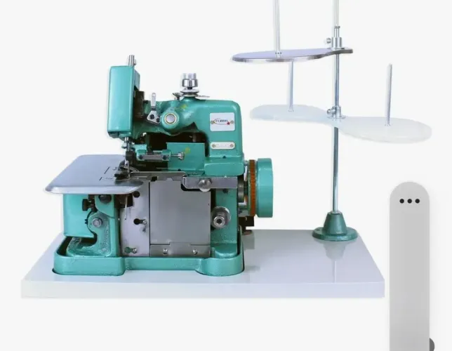 Maquina Overlock semi industrial portátil com mesa portátil também