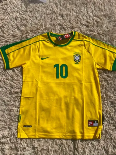 Camisa Brasil Retrô Amarela 1998 - Rivaldo 10