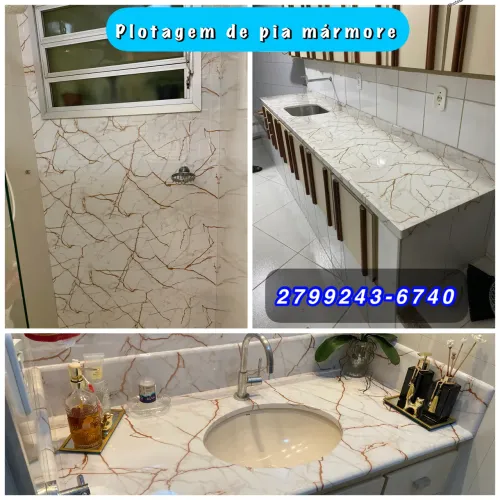 Plotagem de parede e adesivos mármore Vila Velha ES