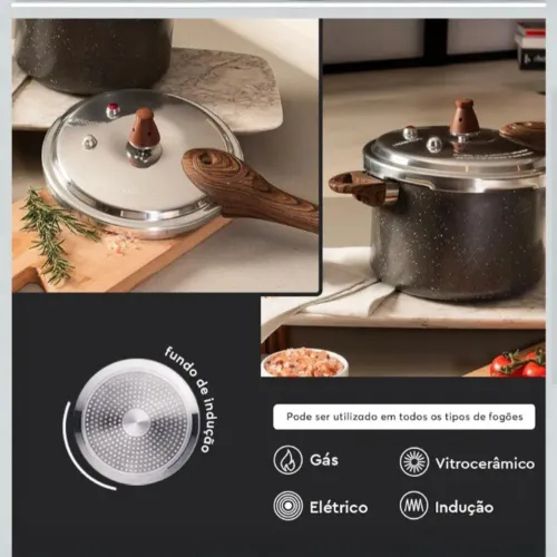 Panela de pressão indução brinox