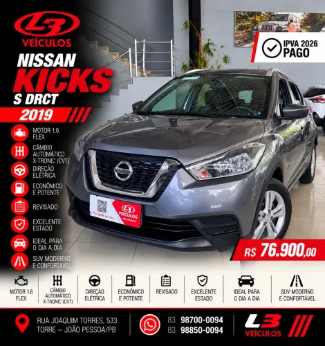 Nissan Kicks S Direct 1.6 16V Flex 5P Aut.(pcd) 2019