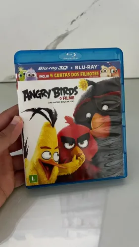 Blu-Ray 3D + 2D Angry Birds O Filme - Duplo C/ Encarte E Curtas Extras