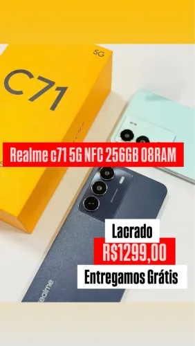 Realme c71 5G NFC 256/08-Preto Verde Lacrado Entregamos Grátis 