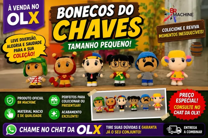 ? Bonecos do Chaves - Tamanho Pequeno | Colecione Toda a Turma!
